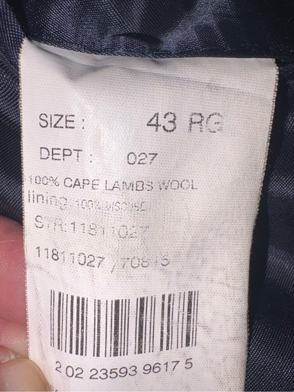 Brooks Brothers 100% Lambs Wool Blazer 43R Charcoal Blue Windowpane Plaid - Picture 6 of 7